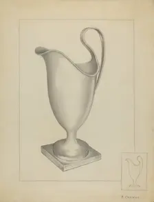 Silver Creamer, 1936. Creator: Vincent Carano