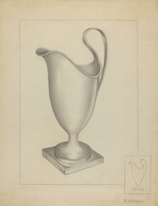 Silver Creamer, 1936. Creator: Vincent Carano