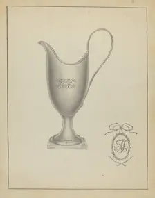 Silver Creamer, c. 1936. Creator: Giacinto Capelli
