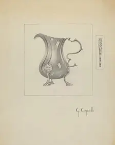 Silver Creamer, c. 1936. Creator: Giacinto Capelli