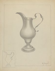 Silver Creamer, c. 1936. Creator: Giacinto Capelli