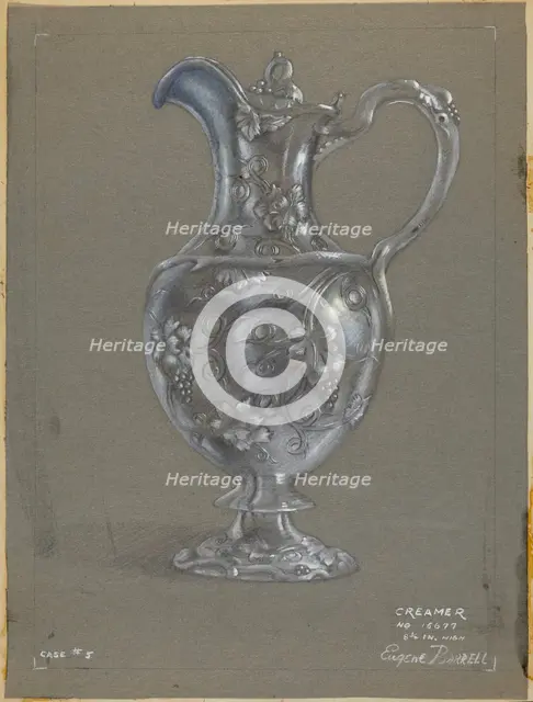 Silver Creamer, c. 1936. Creator: Eugene Barrell.