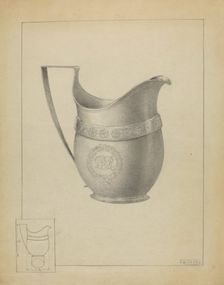 Silver Creamer, c. 1936. Creator: Francisco Alvarez
