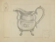 Silver Creamer, c. 1936. Creator: Hester Duany