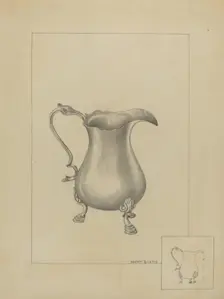 Silver Creamer, c. 1936. Creator: Hester Duany