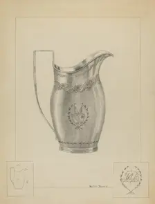 Silver Creamer, c. 1936. Creator: Hester Duany