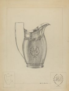 Silver Creamer, c. 1936. Creator: Hester Duany