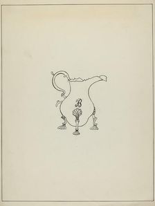 Silver Creamer, c. 1936. Creator: John R. Towers