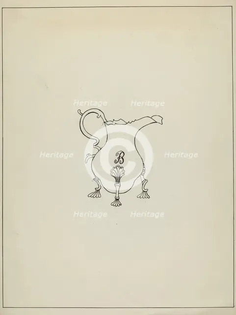 Silver Creamer, c. 1936. Creator: John R. Towers.