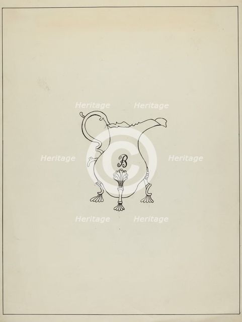 Silver Creamer, c. 1936. Creator: John R. Towers.