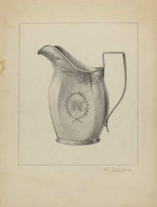 Silver Creamer, c. 1936. Creator: Leo Drozdoff