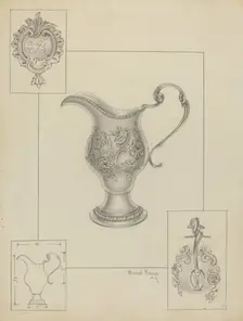 Silver Creamer, c. 1936. Creator: Michael Fenga