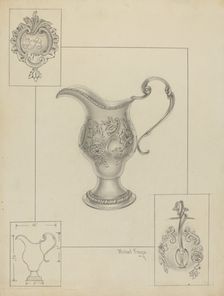 Silver Creamer, c. 1936. Creator: Michael Fenga