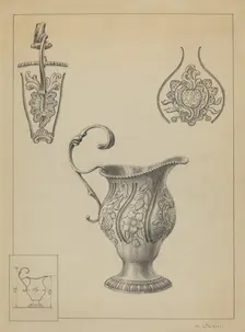 Silver Creamer, c. 1936. Creator: Simon Weiss