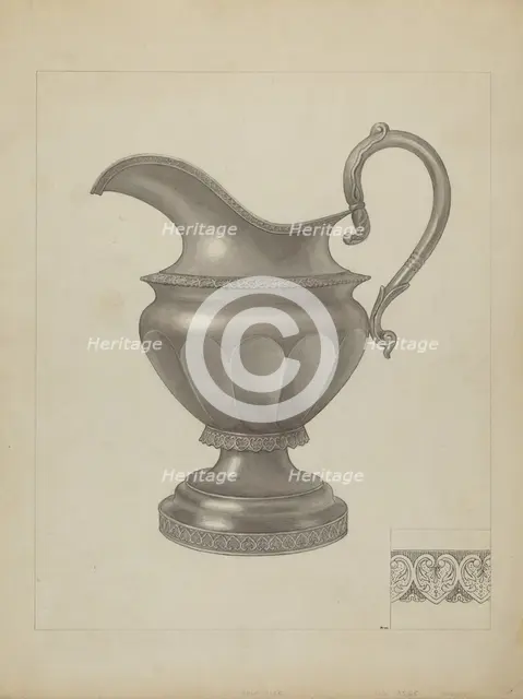 Silver Creamer, c. 1936. Creator: Paul Ward.