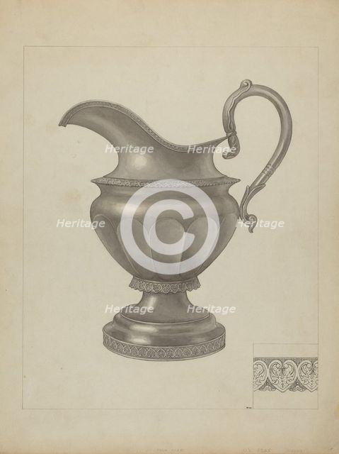 Silver Creamer, c. 1936. Creator: Paul Ward.