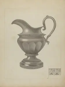 Silver Creamer, c. 1936. Creator: Paul Ward