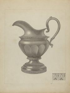 Silver Creamer, c. 1936. Creator: Paul Ward