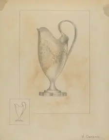 Silver Creamer, c. 1936. Creator: Vincent Carano