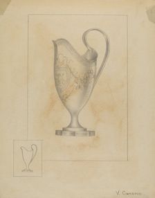 Silver Creamer, c. 1936. Creator: Vincent Carano