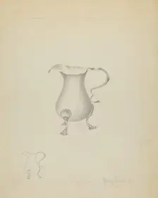 Silver Creamer, c. 1937. Creator: Amelia Tuccio