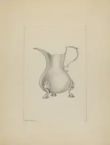Silver Creamer, c. 1937. Creator: Hester Duany