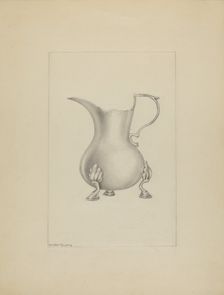 Silver Creamer, c. 1937. Creator: Hester Duany