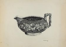 Silver Creamer, c. 1938. Creator: Florence Hastings