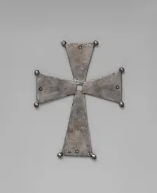 Silver Cross, Byzantine, 500-700. Creator: Unknown