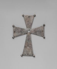 Silver Cross, Byzantine, 500-700. Creator: Unknown