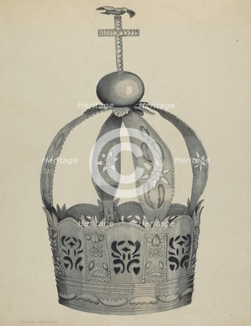 Silver Crown (Crown of the Holy Ghost), c. 1937. Creators: Tulita Westfall, Ethel Dougan.