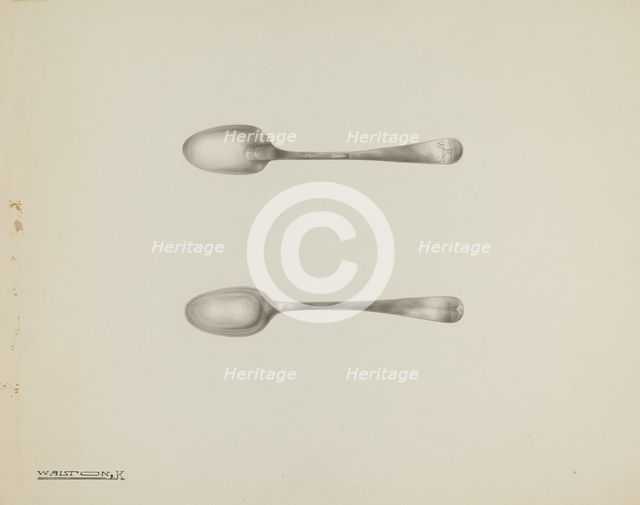 Silver Demi-tasse Spoon, c. 1938. Creator: Kalamian Walton.