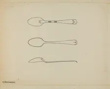 Silver Demi-tasse Spoon, c. 1938. Creator: Kalamian Walton