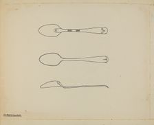 Silver Demi-tasse Spoon, c. 1938. Creator: Kalamian Walton