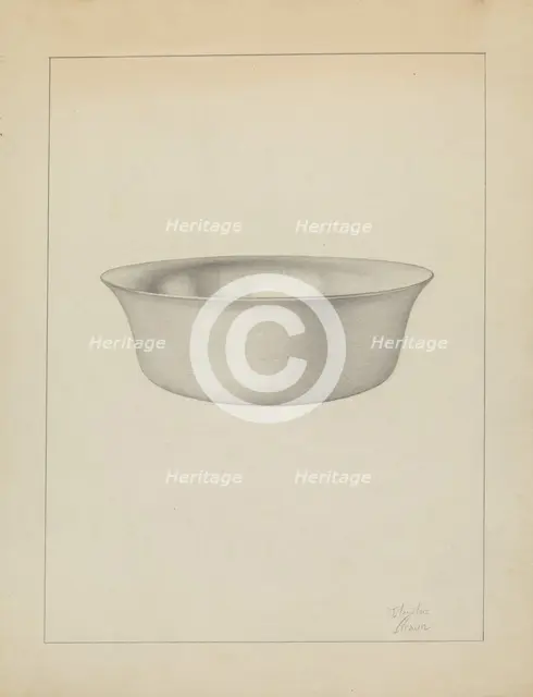 Silver Dish, c. 1936. Creator: Clayton Braun.