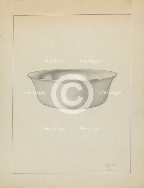 Silver Dish, c. 1936. Creator: Clayton Braun.
