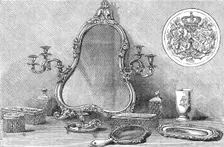 Silver dressing-table articles presented by Prince & Princess Christian of Schleswig-Holstein, 1881. Creator: Unknown