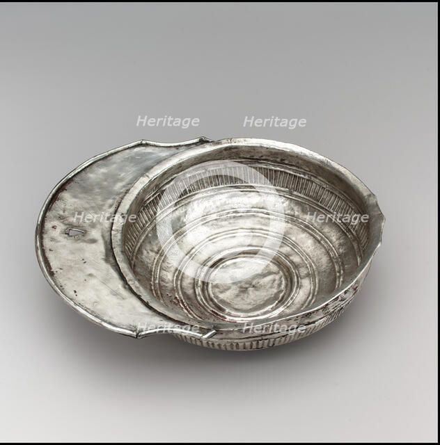 Silver Drinking Bowl with Handle, Avar, 700s. Creator: Unknown.