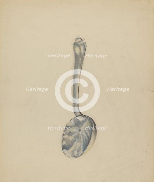 Silver Funeral Spoon, c. 1936. Creator: Jack Staloff.