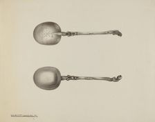 Silver Funeral Spoon, c. 1938. Creator: Kalamian Walton