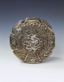 Silver filigree covered box, Qing Dynasty, China, late 18th century-early 19th century. Creator: Unknown