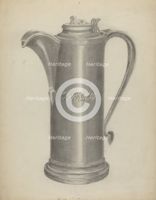 Silver Flagon, 1935/1942. Creator: Albert Camilli.