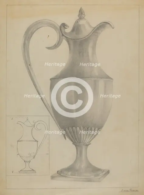 Silver Flagon, 1935/1942. Creator: Louis Annino.