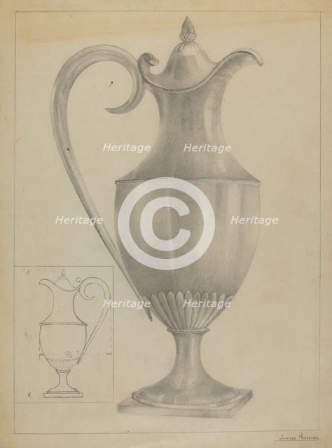Silver Flagon, 1935/1942. Creator: Louis Annino.
