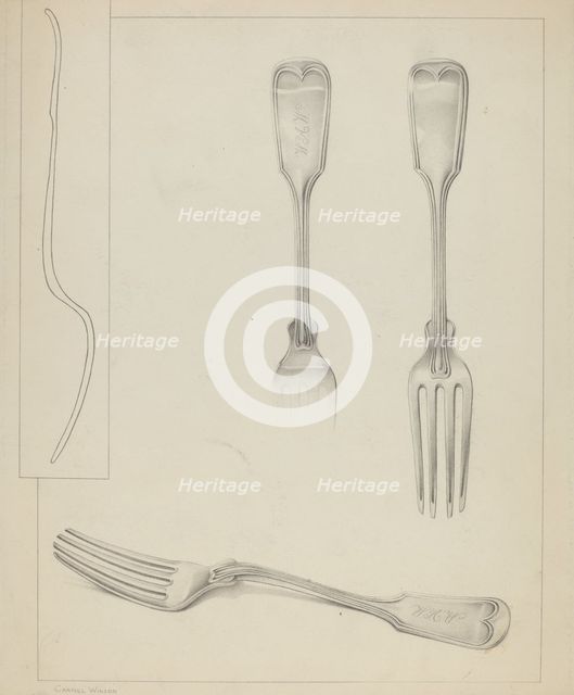 Silver Fork, 1935/1942. Creator: Unknown.