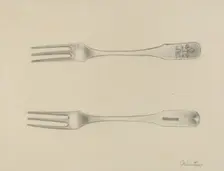Silver Fork, c. 1936. Creator: Charlotte Winter