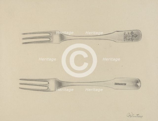Silver Fork, c. 1936. Creator: Charlotte Winter.
