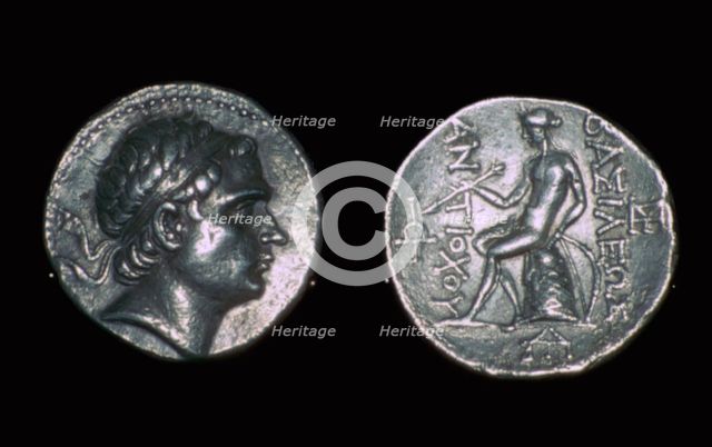 Silver four drachms of King Antiochus III. Artist: Unknown