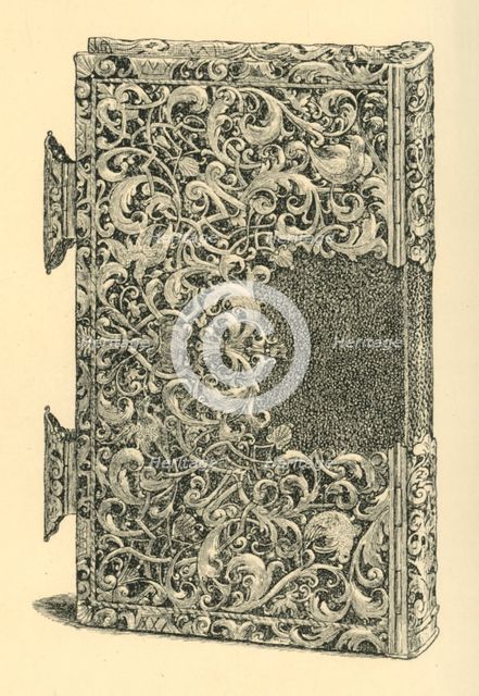 Silver gilt book cover, (1881). Creator: W Jones.