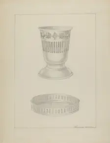 Silver Glass Holder, 1935/1942. Creator: Ludmilla Calderon